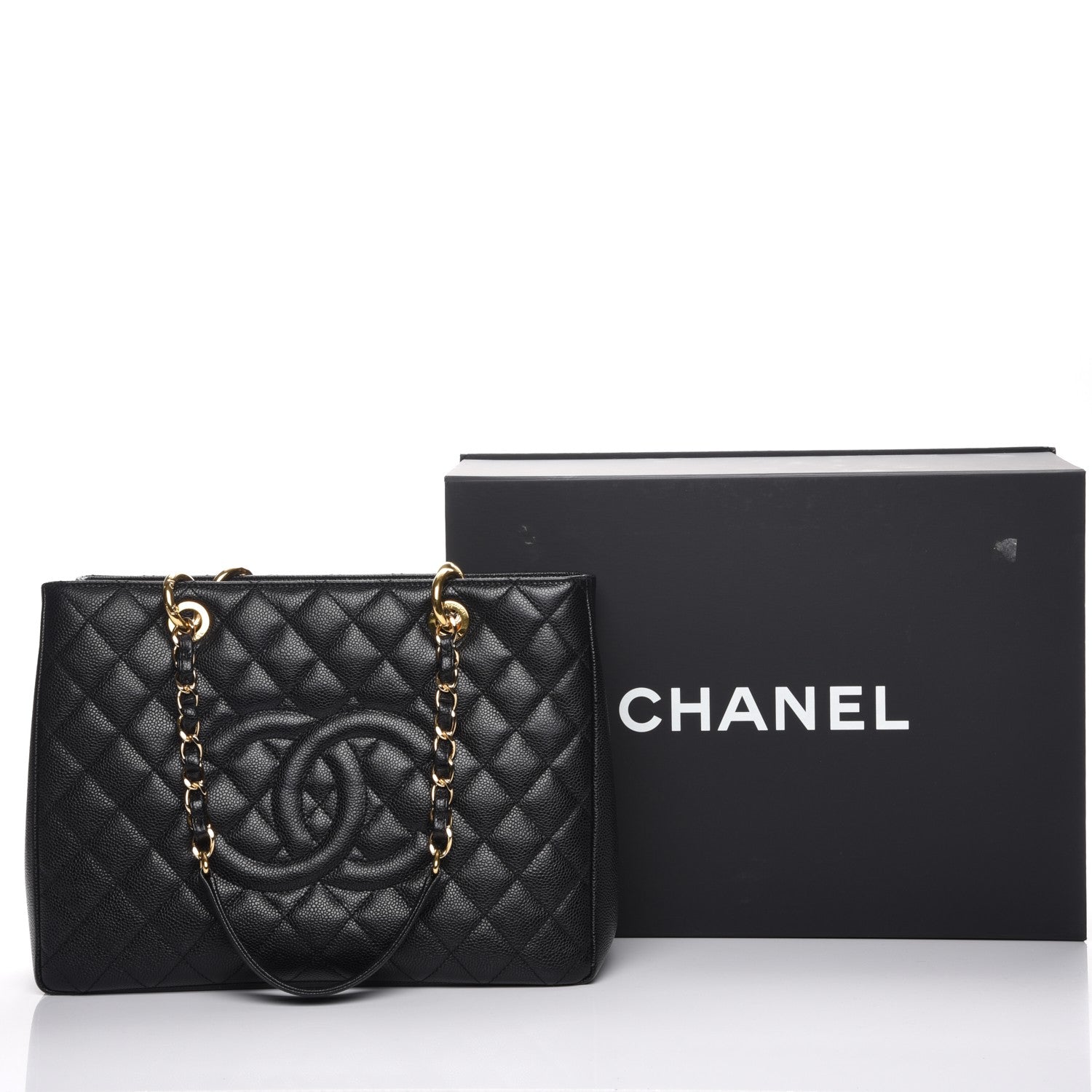 Chanel Caviar Quilted Grand Shopping Tote GST Black 8 of 8
