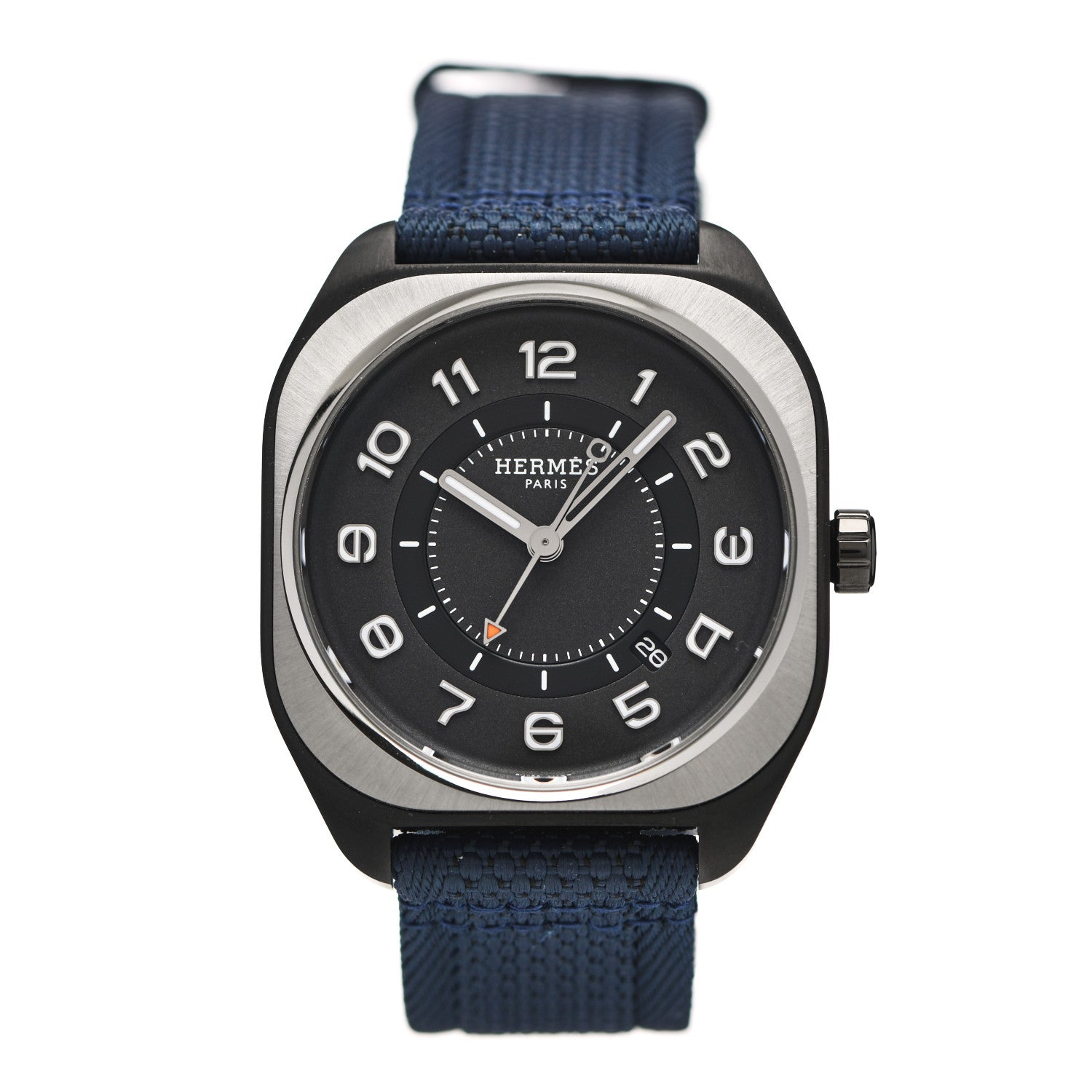 Hermes DLC Coated Titanium Nylon 39mm H08 Automatic Watch Bleu Abysse 1 of 5