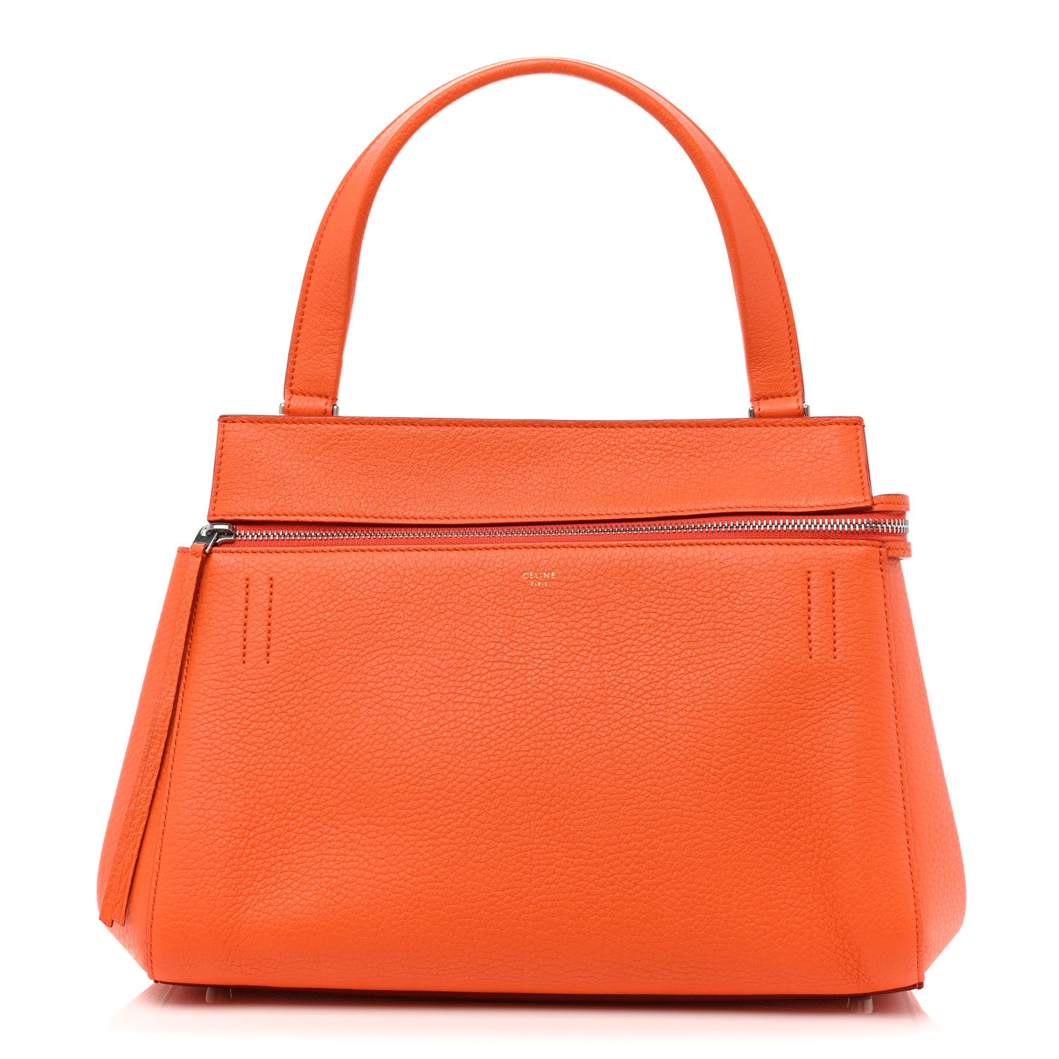 Celine Calfskin Small Edge Shoulder Bag Vermillion 1 of 8