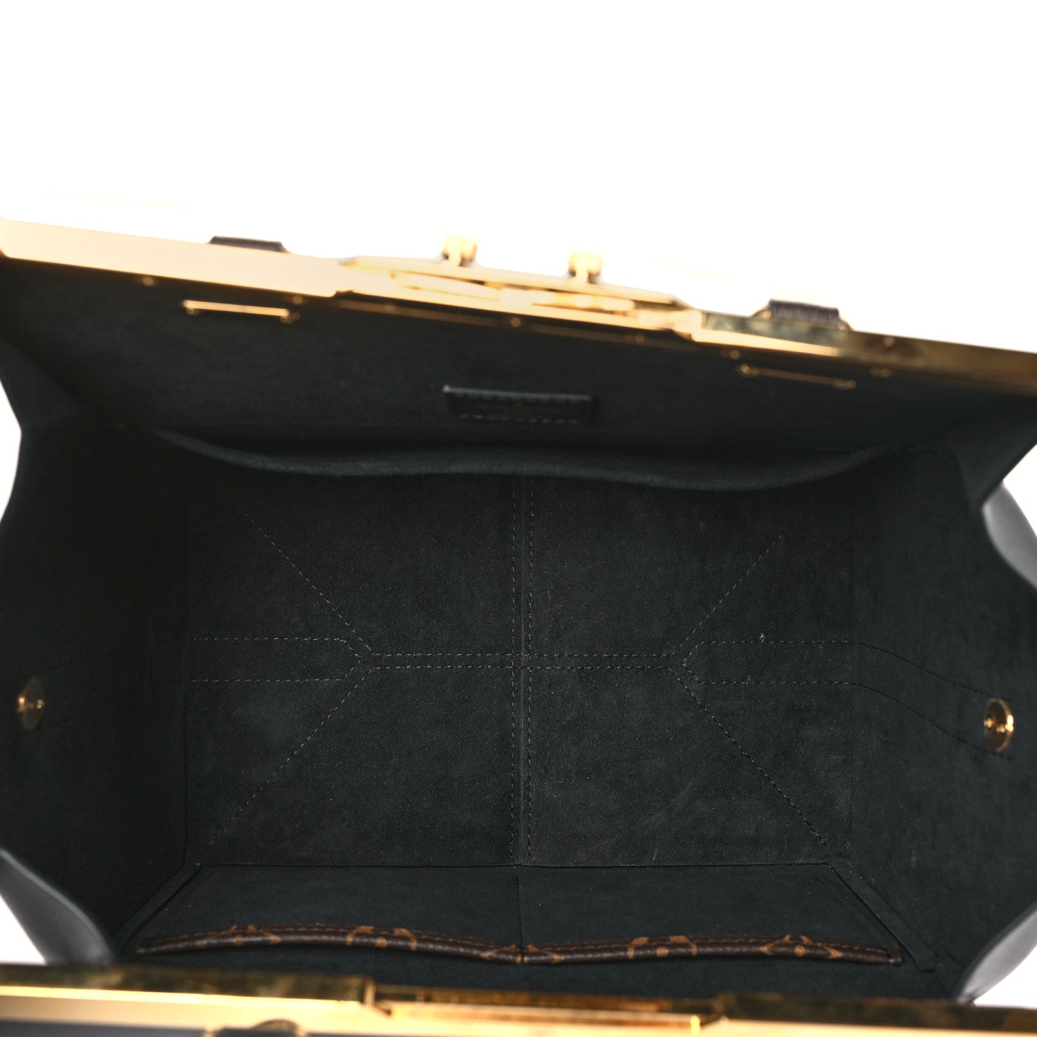 Louis Vuitton Calfskin Monogram Speedy Doctor 25 Black 5 of 11
