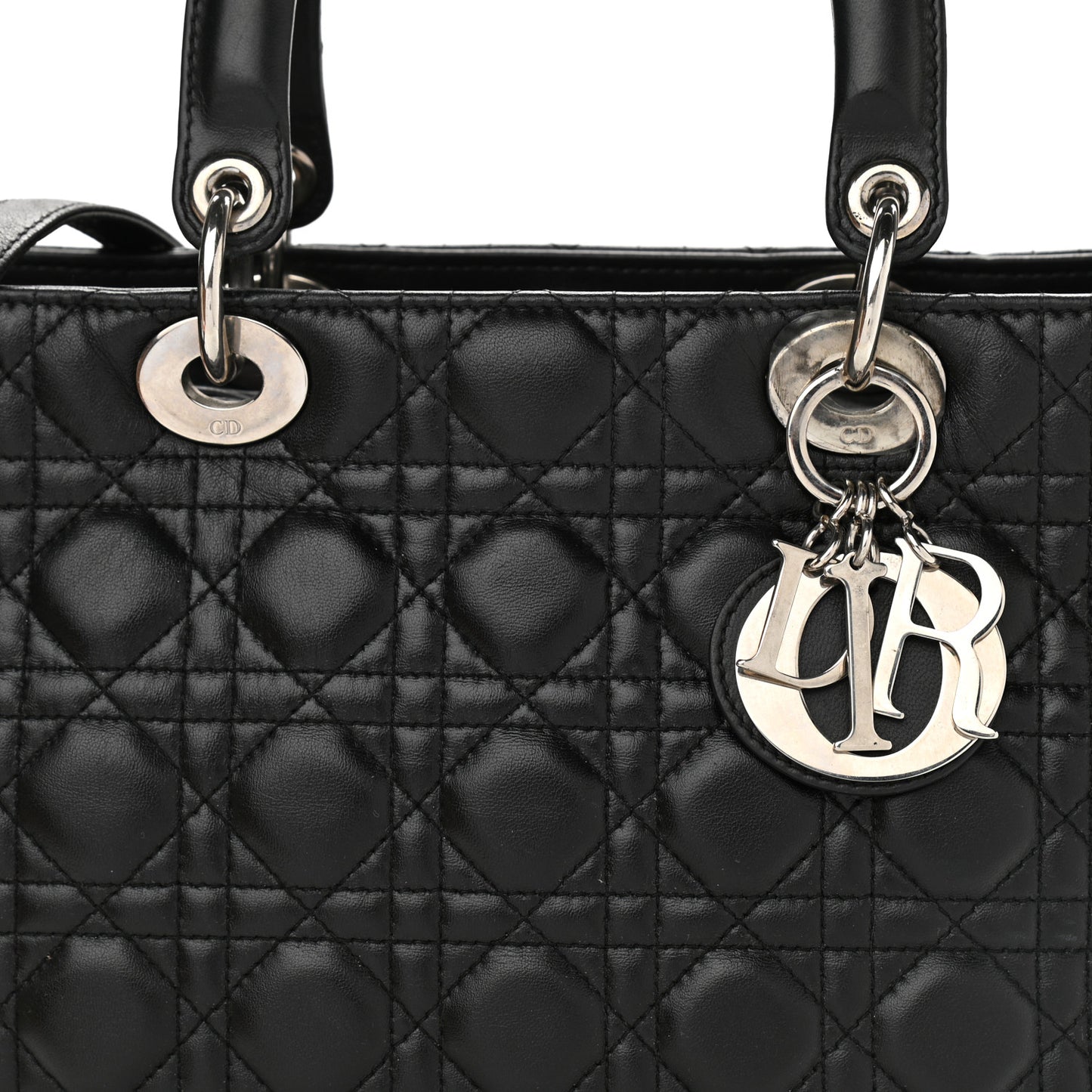 Lambskin Cannage Large Lady Dior Black