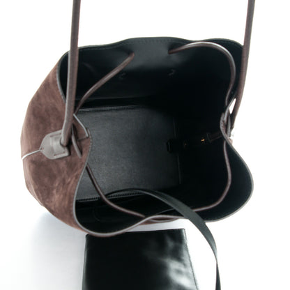 Tom Ford Suede Medium Double Tassel Bucket Bag Dark Brown 5 of 6