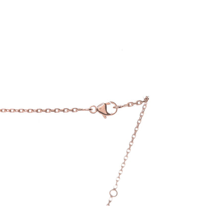 Hermes Rose Gold Plated Lacquered Eileen Pendant Necklace Black 4 of 6