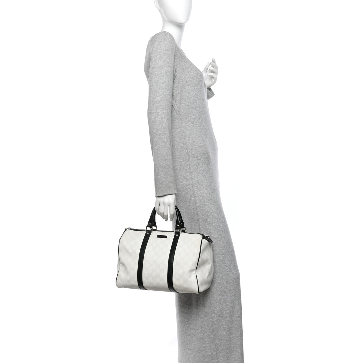 Gucci GG Plus Monogram Medium Joy Boston White Black 2 of 11