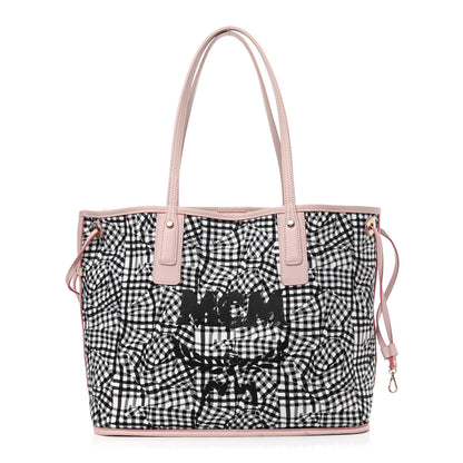 MCM Visetos Medium Liz Reversible Shopper Tote Soft Pink 4 of 20