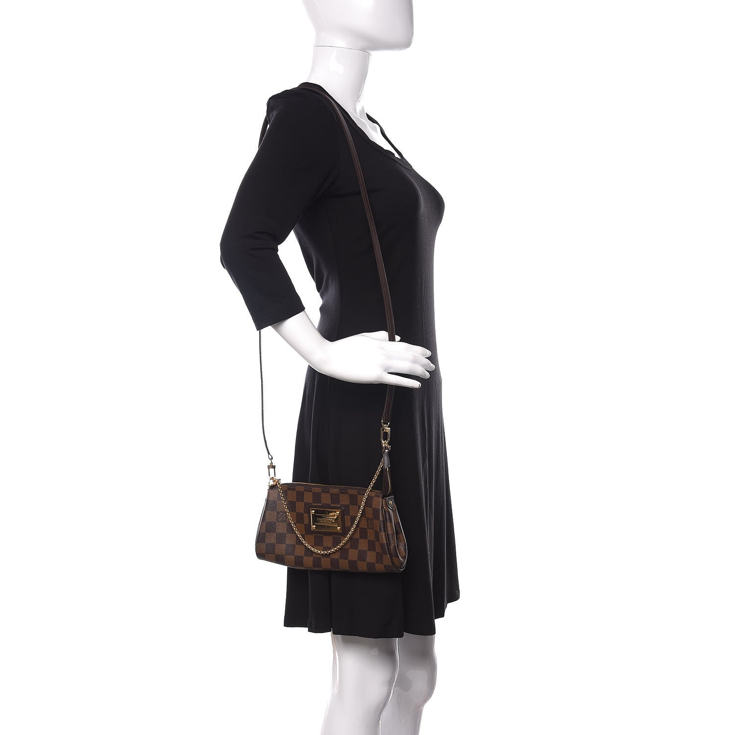 Louis Vuitton Damier Ebene Eva Clutch 2 of 8