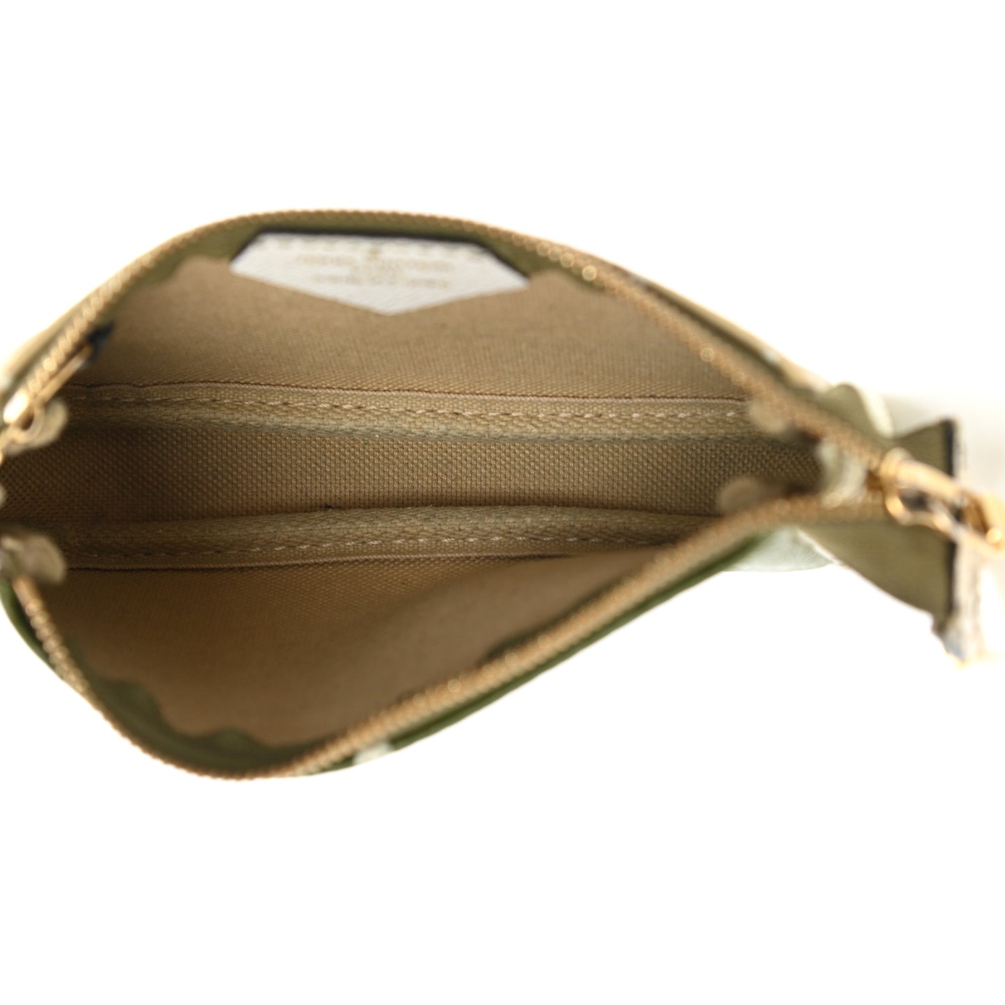 Monogram Giant Micro Pochette Accessories Kaki White