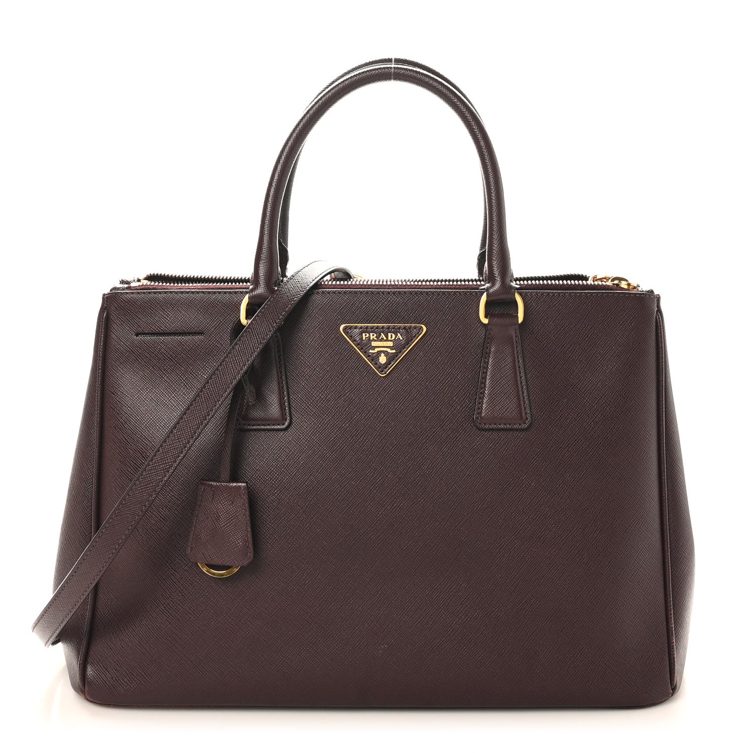 Prada Saffiano Lux Medium Galleria Double Zip Tote Bordeaux 1 of 11