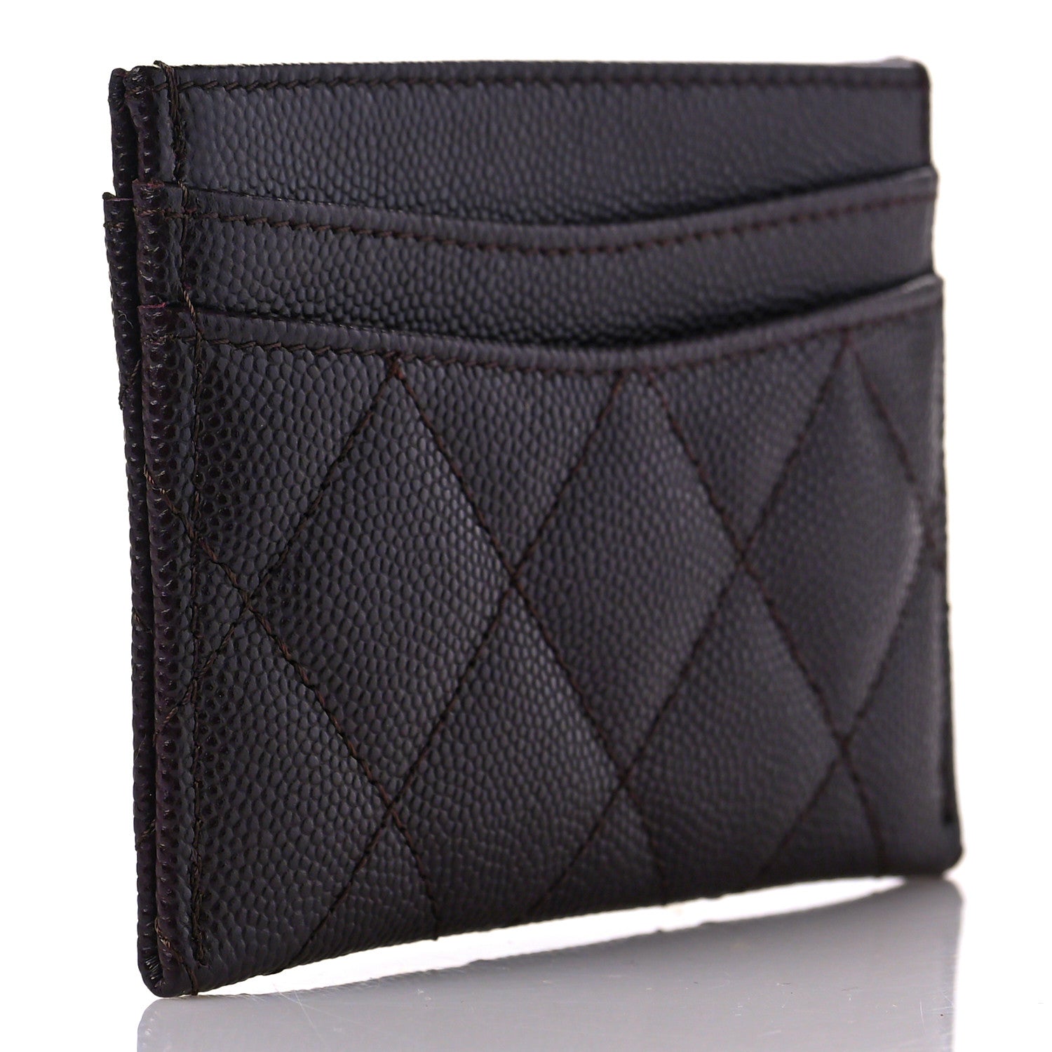 Chanel Caviar Quilted Card Holder Dark Brown 3 of 8