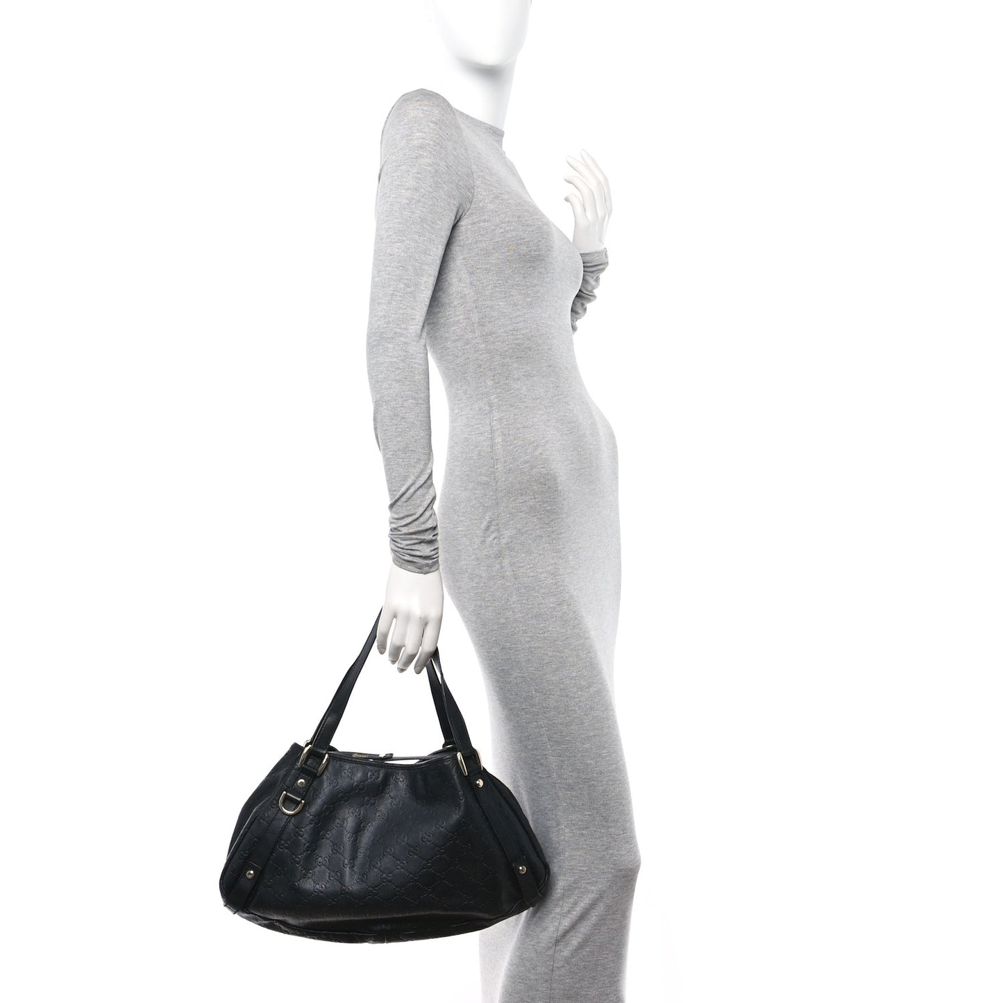 Guccissima Medium Abbey Shoulder Bag Black