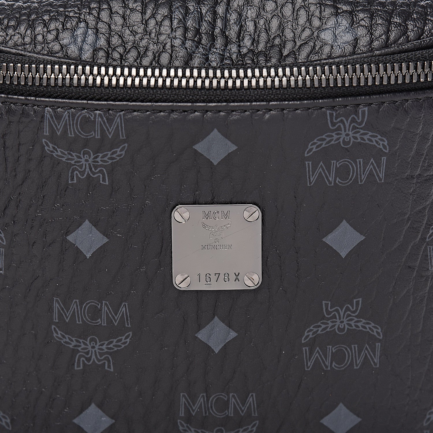 MCM Visetos Stark Belt Bag Black 7 of 10