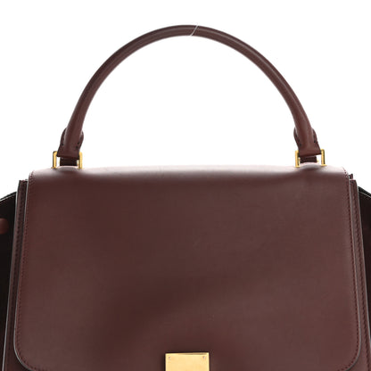 Celine Smooth Calfskin Suede Medium Trapeze Burgundy 7 of 13