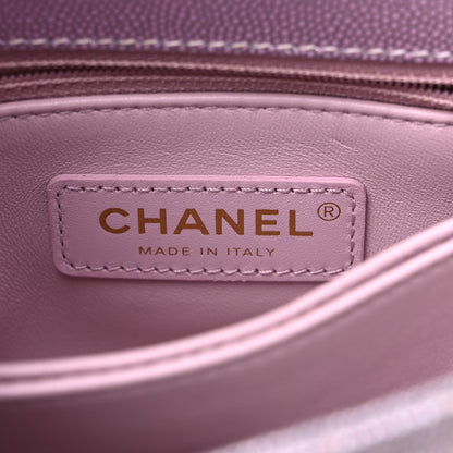 Chanel Iridescent Caviar Quilted Extra Mini Coco Handle Flap Purple 6 of 11
