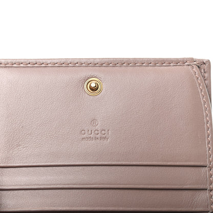 Gucci Calfskin Matelasse GG Marmont Card Case Wallet Porcelain Rose 6 of 11