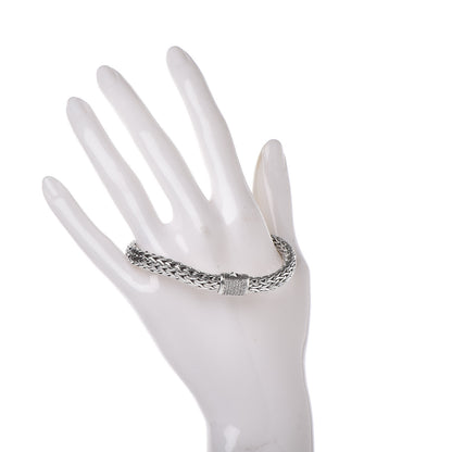 John Hardy Sterling Silver Diamond 7.5mm Classic Chain Bracelet 2 of 5