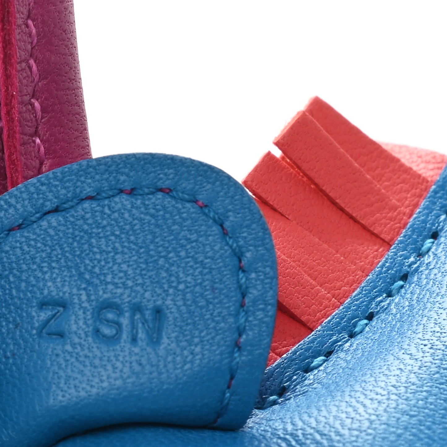 Milo Lambskin Matte Alligator Touch Grigri Rodeo Horse Bag Charm PM Bleu France Orange Poppy Framboise