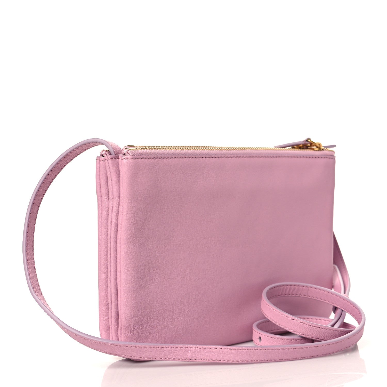 Celine Lambskin Small Trio Crossbody Bag Pink 2 of 10