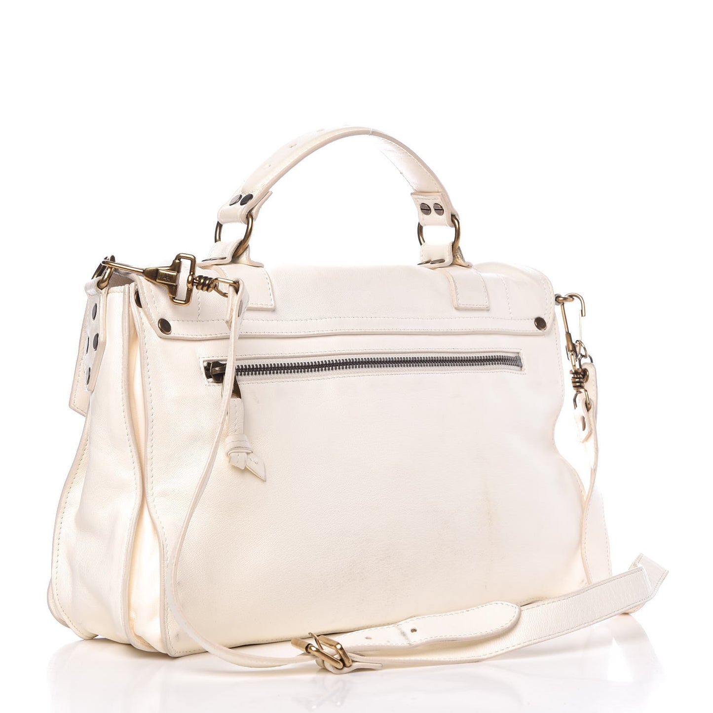 Lambskin PS1 Medium Satchel White