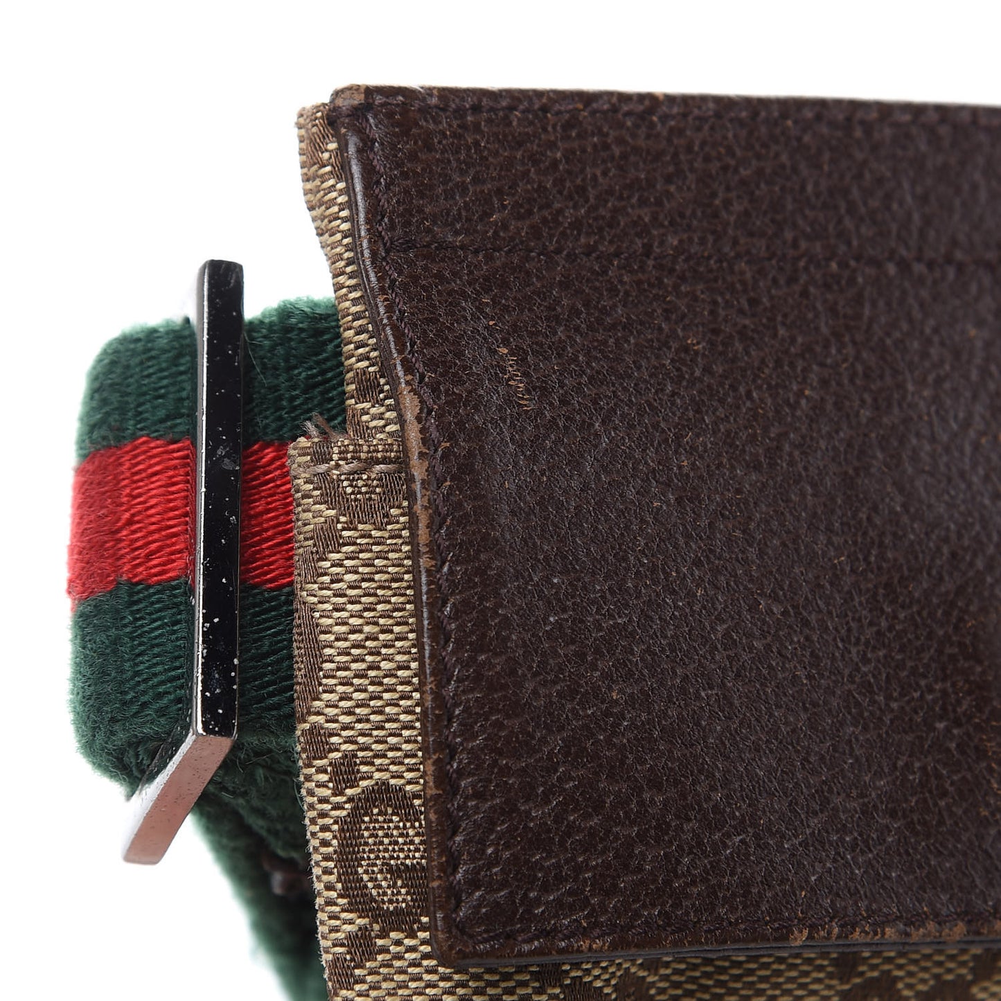 Monogram Web Belt Bag Dark Brown