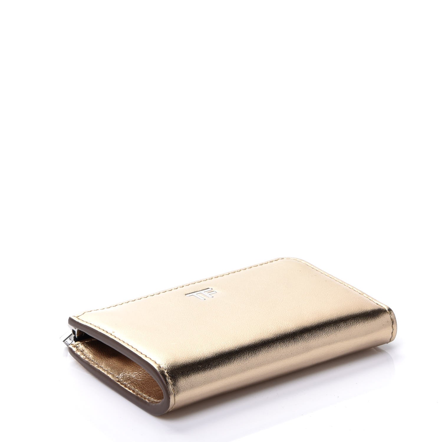 Tom Ford Metallic Sheepskin Key Pouch Gold 4 of 6
