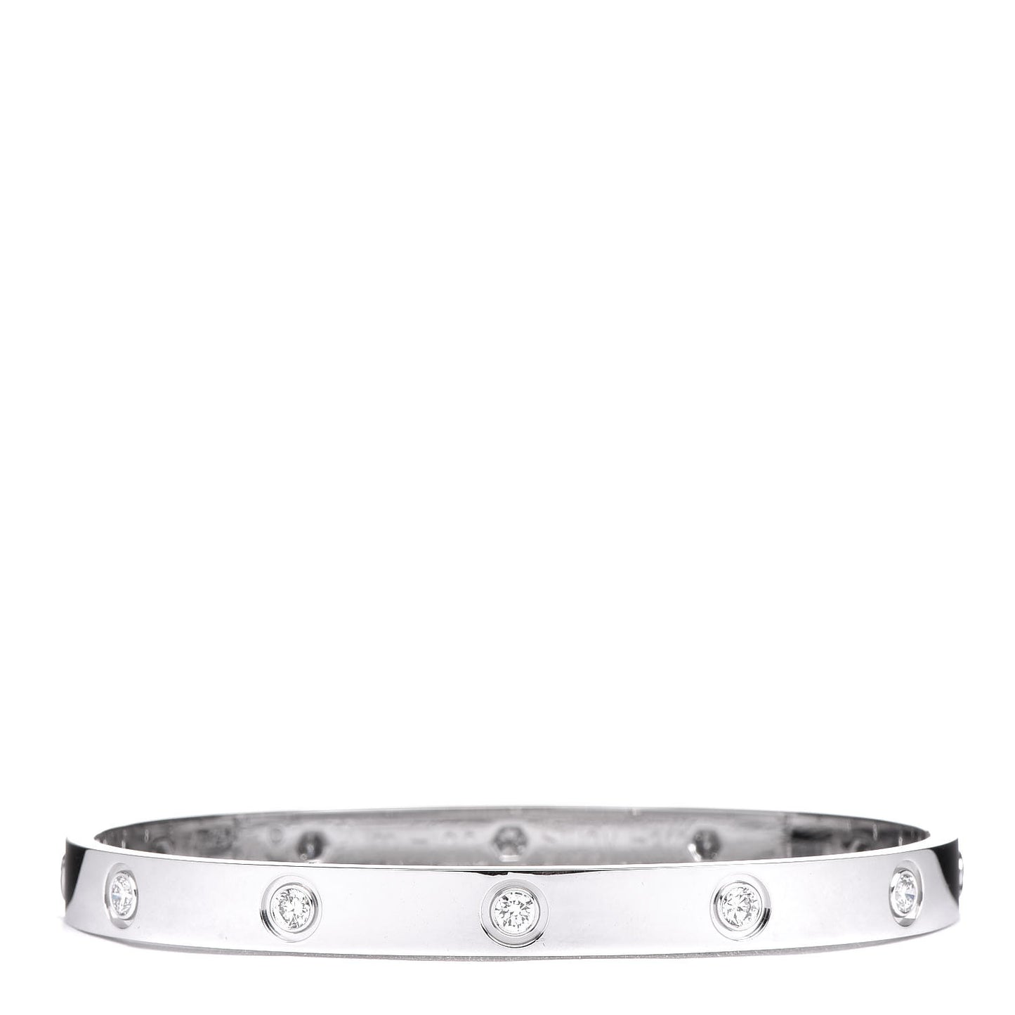 18K White Gold 10 Diamond LOVE Bracelet 18