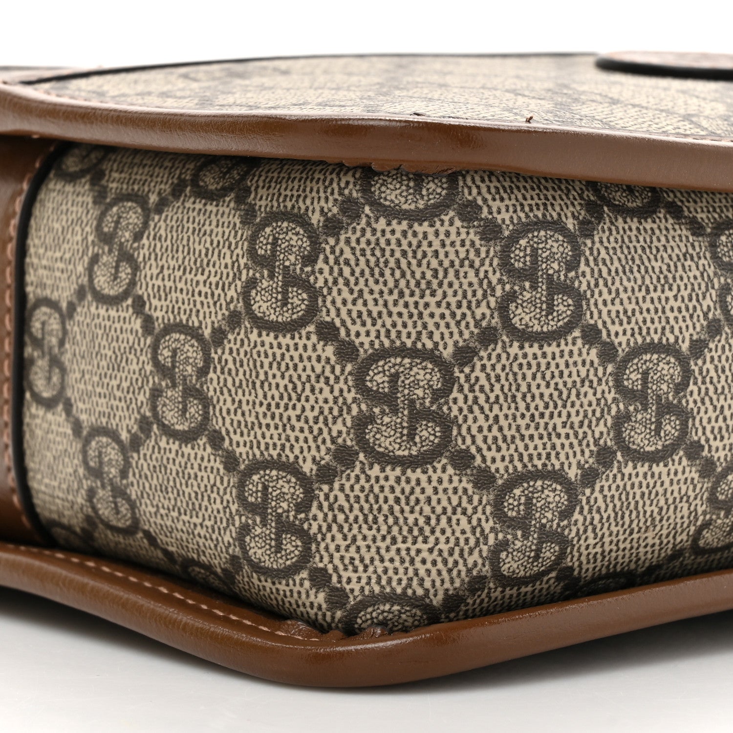 Gucci GG Supreme Monogram Azalea Calfskin Mini Retro Interlocking G Shoulder Bag Beige Ebony Brown Sugar 10 of 12