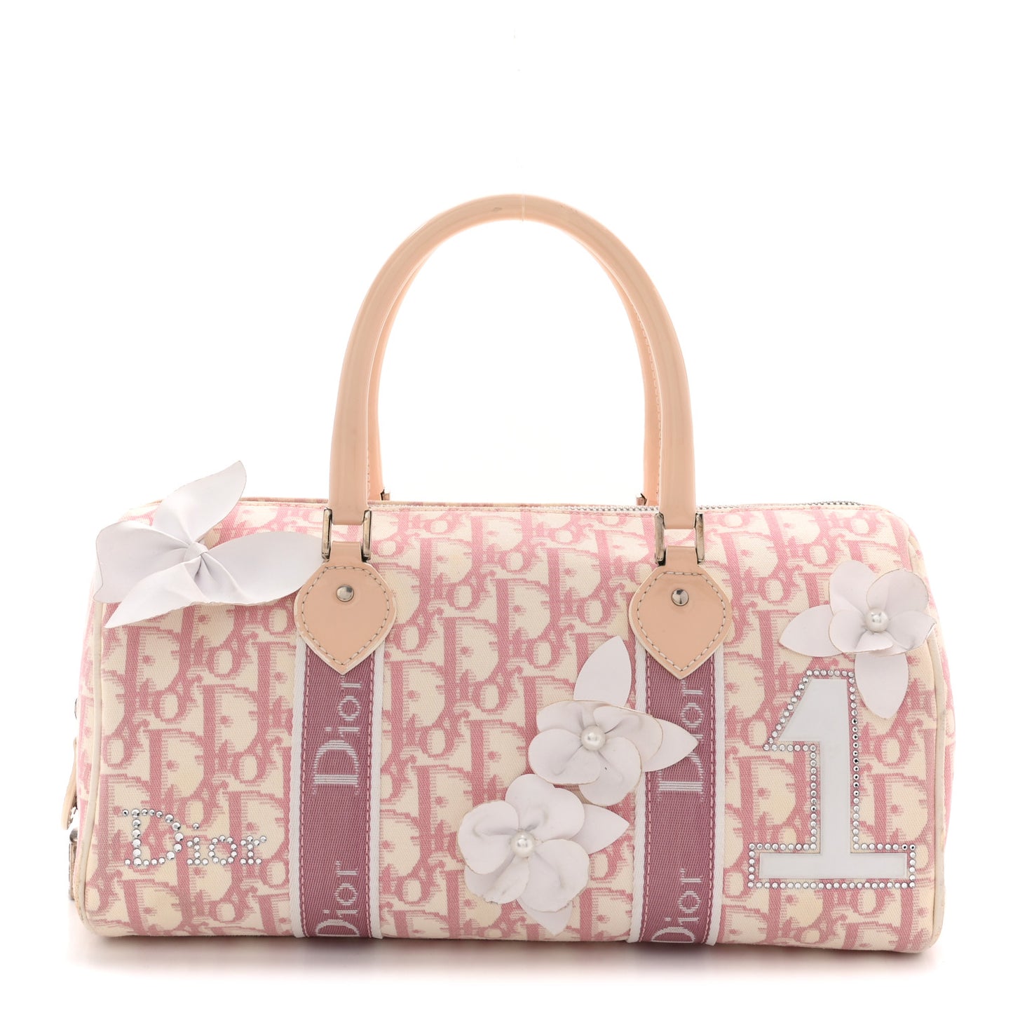 Monogram Girly Boston Pink Pink