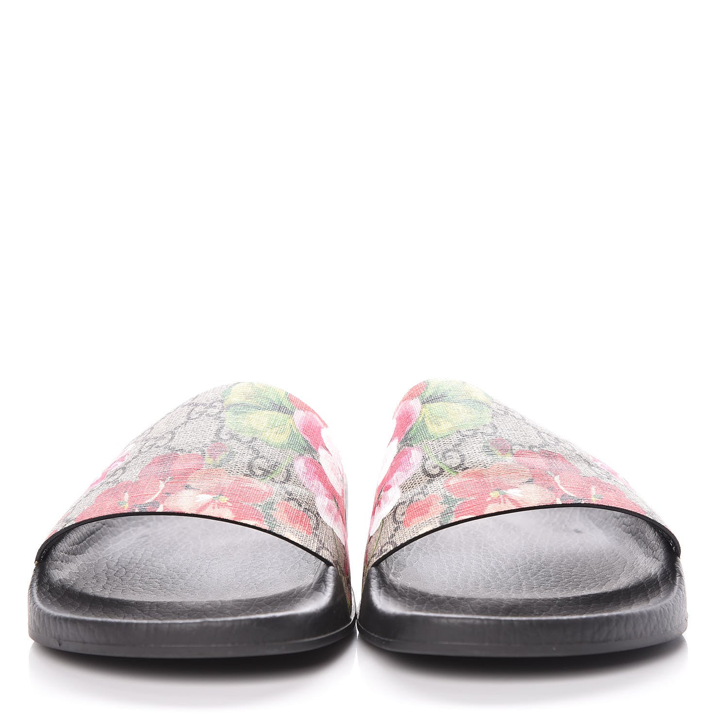Gucci GG Supreme Monogram Blooms Slide Sandals 41 Beige Multicolor 2 of 9