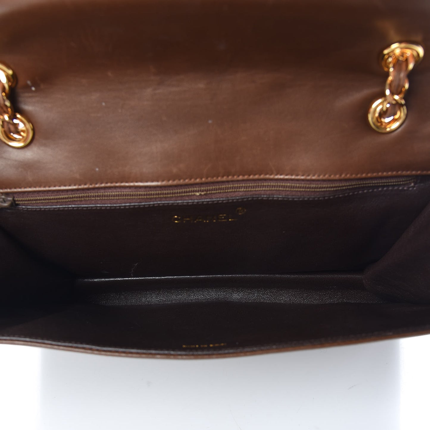 Lambskin Quilted Timeless CC Small Single Flap Brown