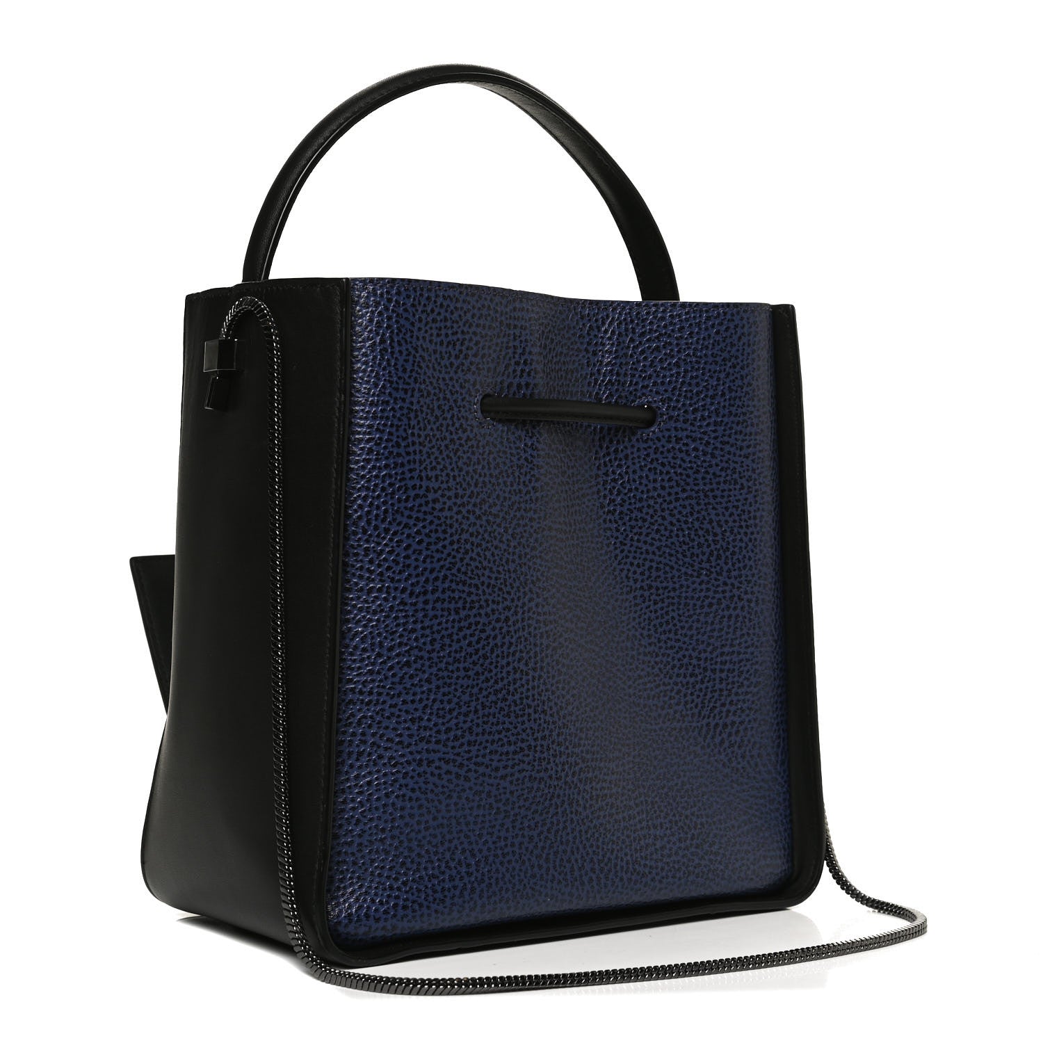 3.1 Phillip Lim Smooth Calfskin Small Soleil Bucket Bag Midnight Blue 3 of 12
