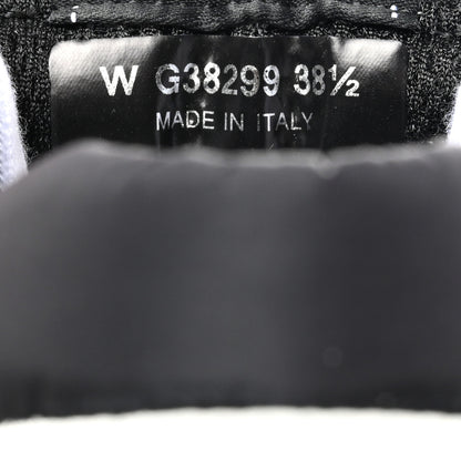 Chanel Mesh Suede Calfskin Grained Calfskin Womens CC Sneakers 38.5 White Black 6 of 9
