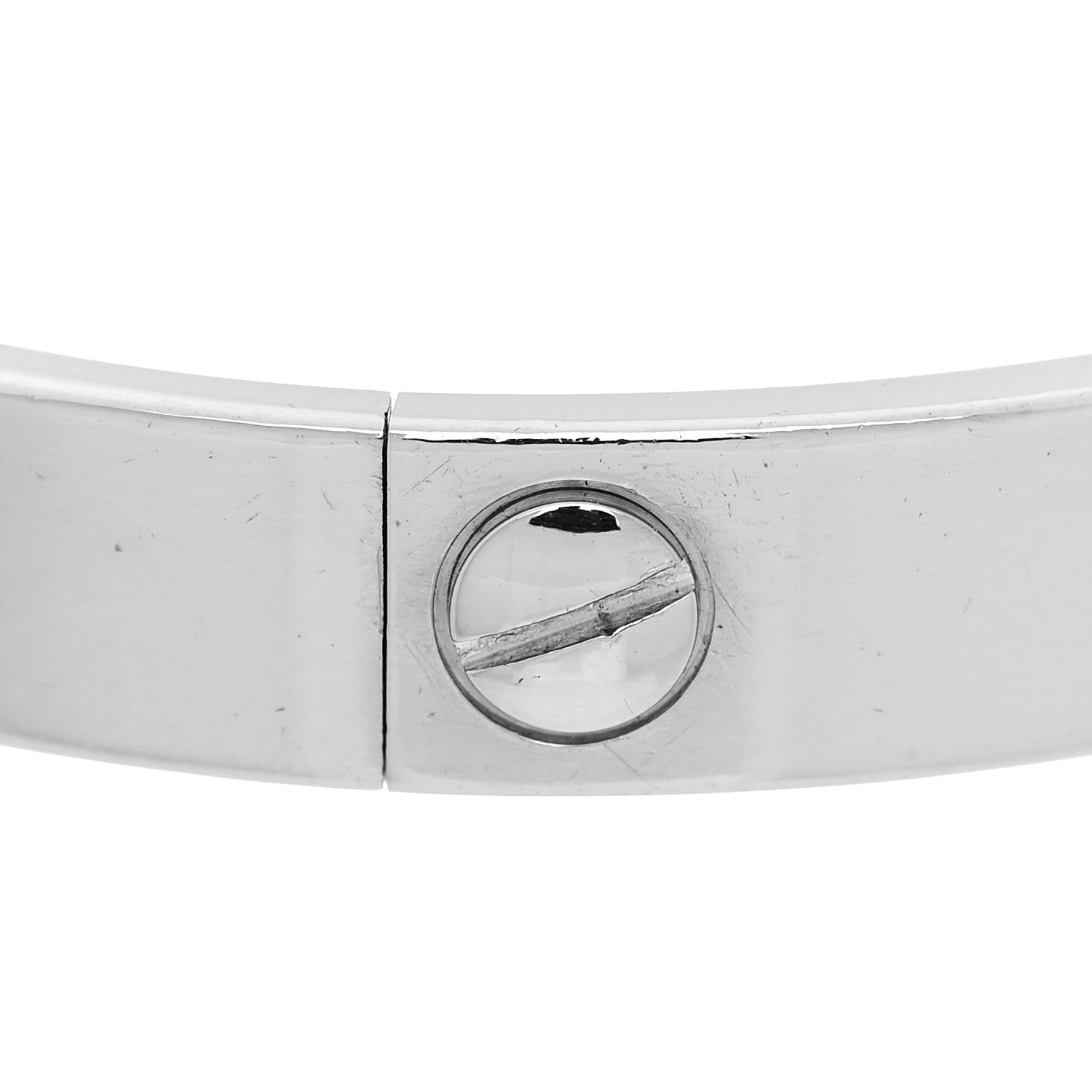 Cartier 18K White Gold LOVE Bracelet 17 8 of 9
