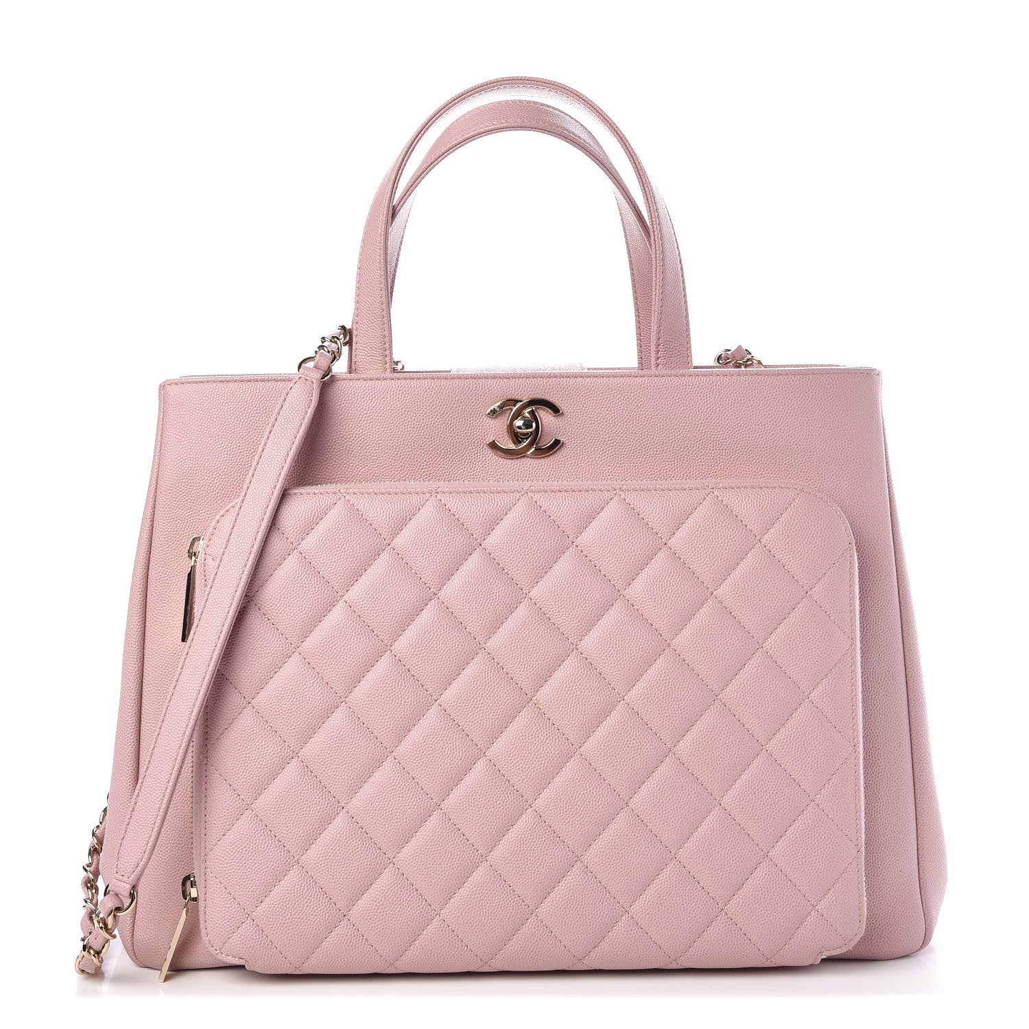 Chanel Caviar Quilted Large Business Affinity Shopping Bag Light Pink 1 of 8