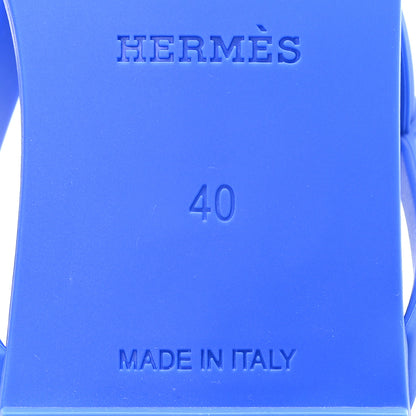 Hermes Rubber Womens Egerie Sandals 40 Bleu Outremer 7 of 10