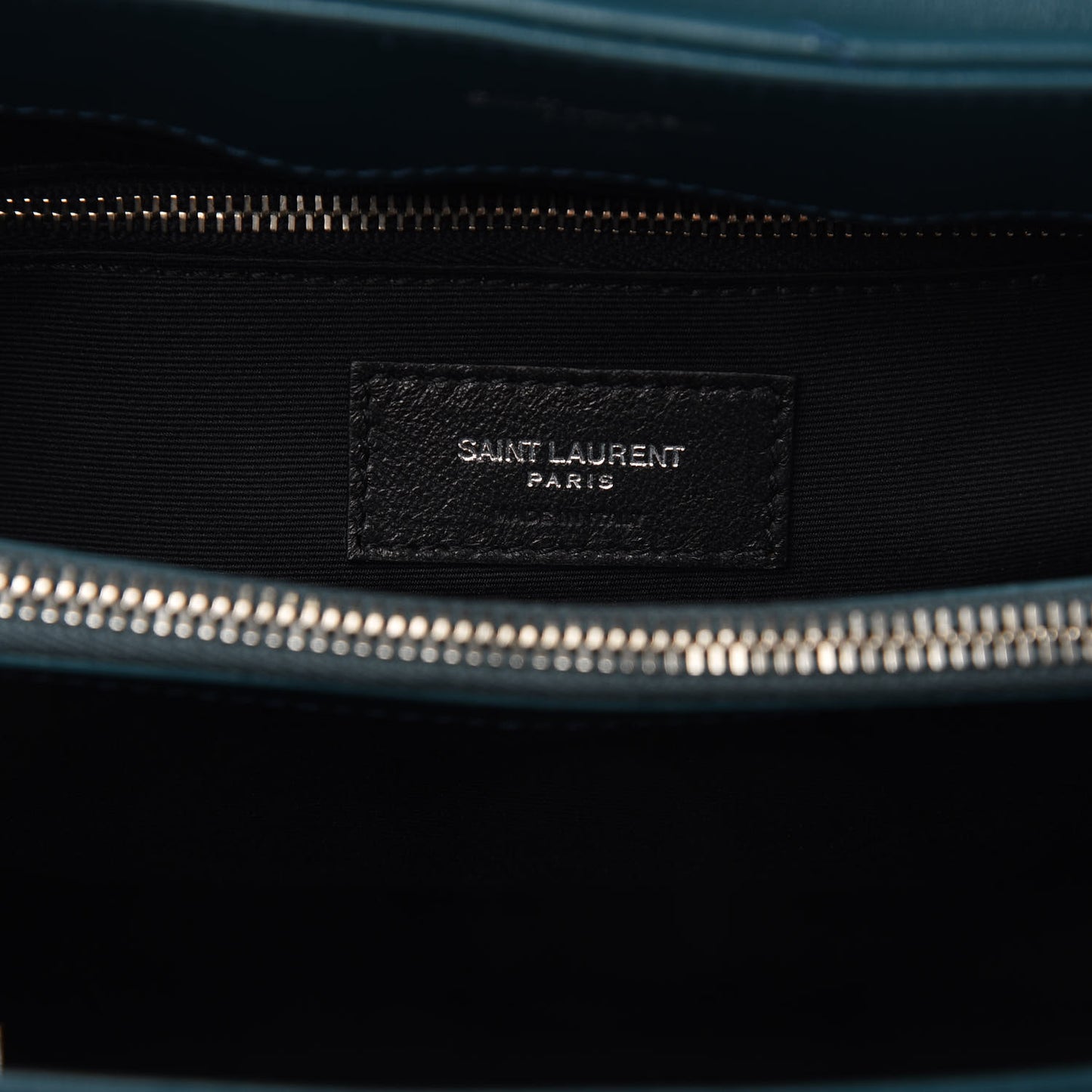 Calfskin Y Quilted Monogram Medium Loulou Chain Satchel Dark Turquoise