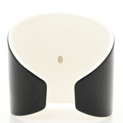 Chanel Resin CC Wide Cuff Black White 2 of 3