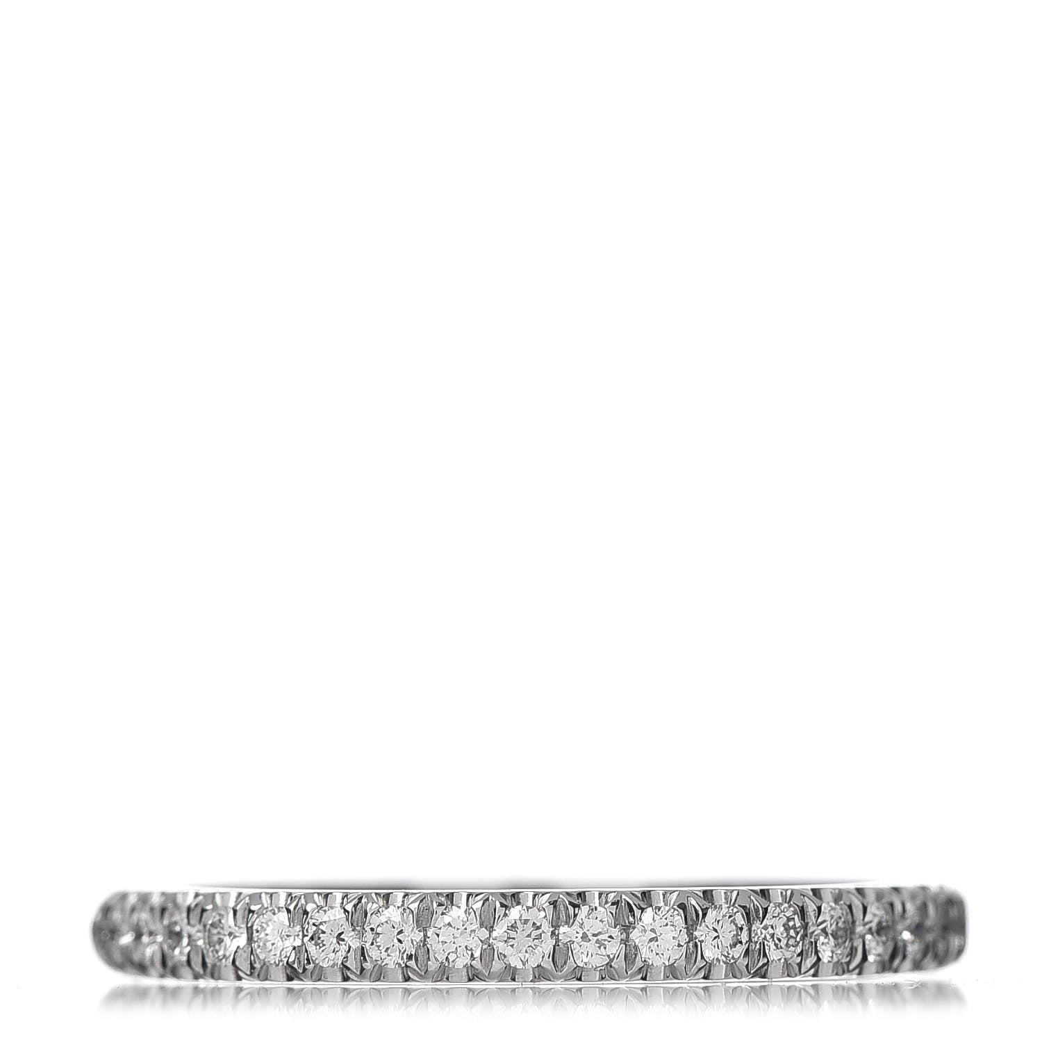 Tiffany Platinum Diamond .21ctw Half Circle Soleste Band Ring 50 5.5 1 of 5