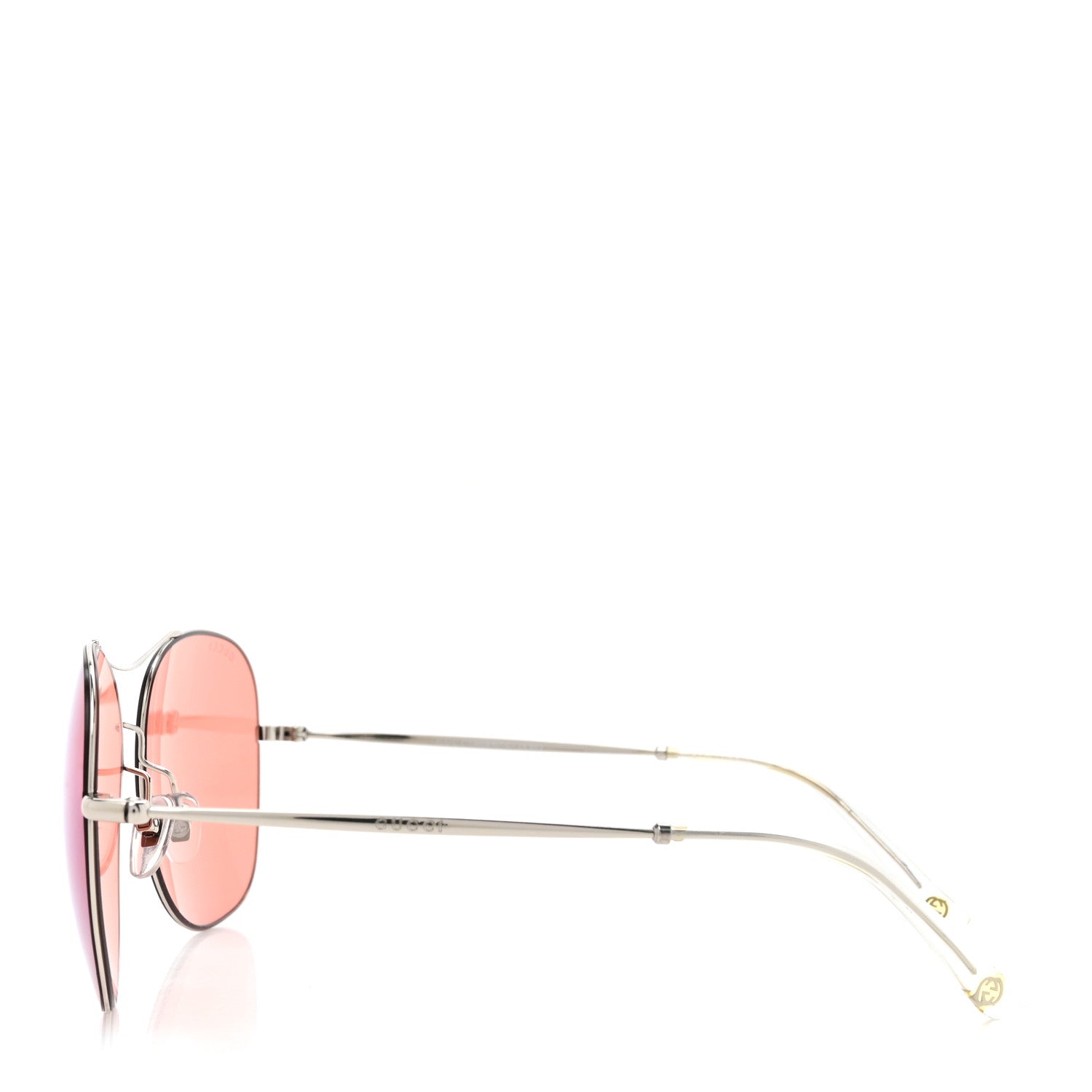 Gucci Aviator Sunglasses GG4253S Silver Red 3 of 7