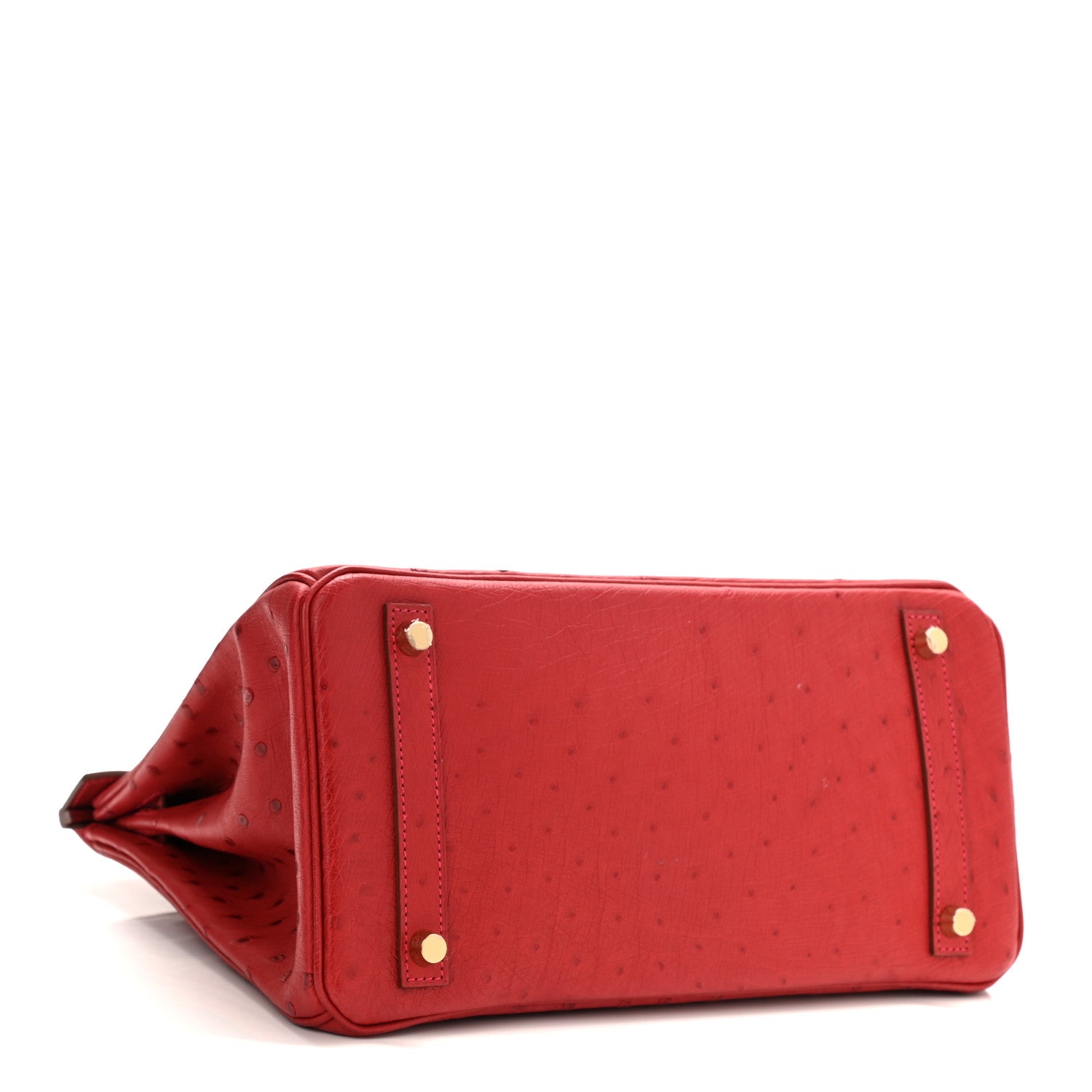 Hermes Ostrich Birkin 30 Rouge Vif 3 of 8