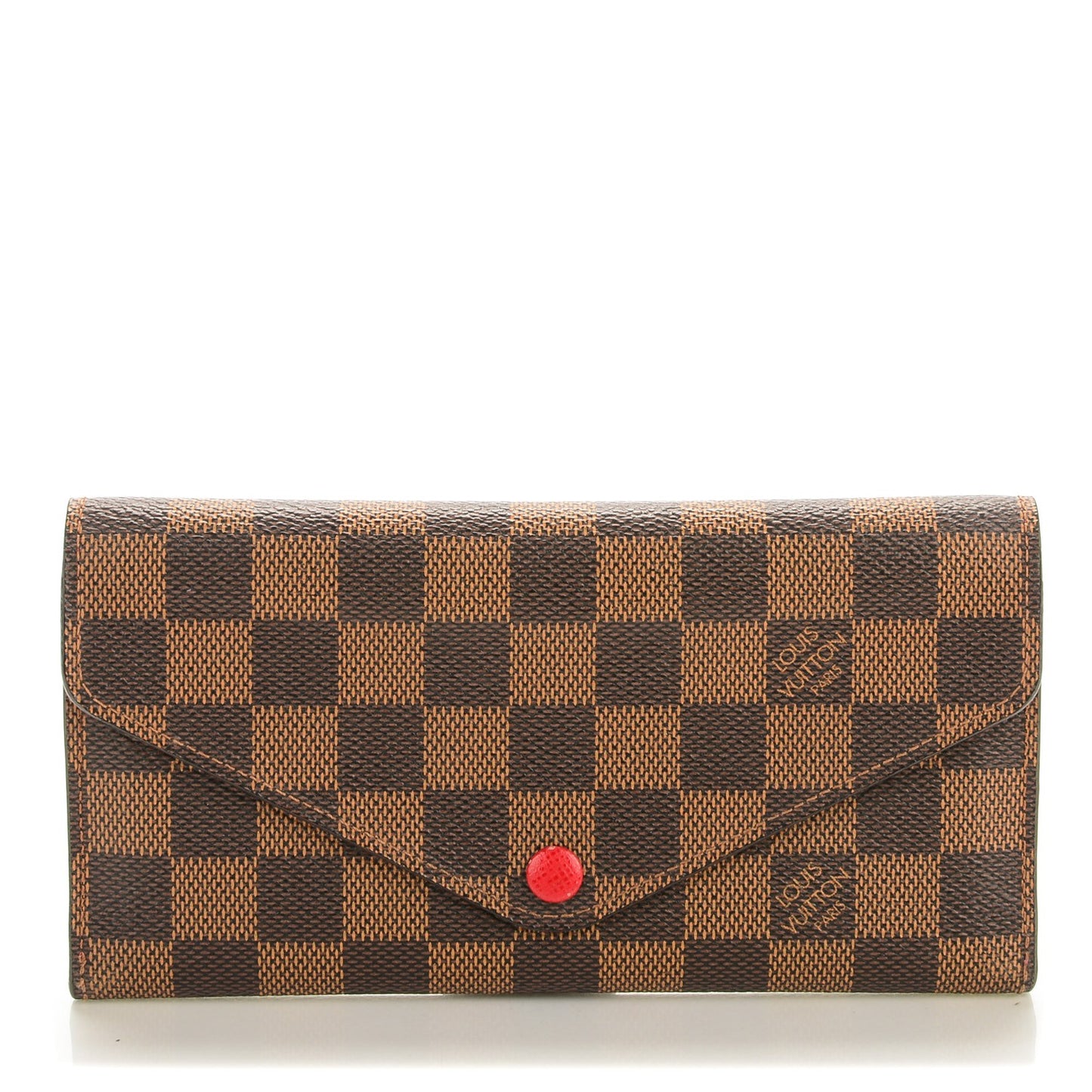 Damier Ebene Josephine Wallet Red