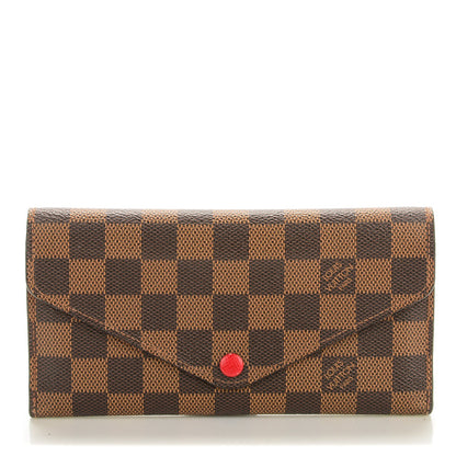 Louis Vuitton Damier Ebene Josephine Wallet Red 1 of 7