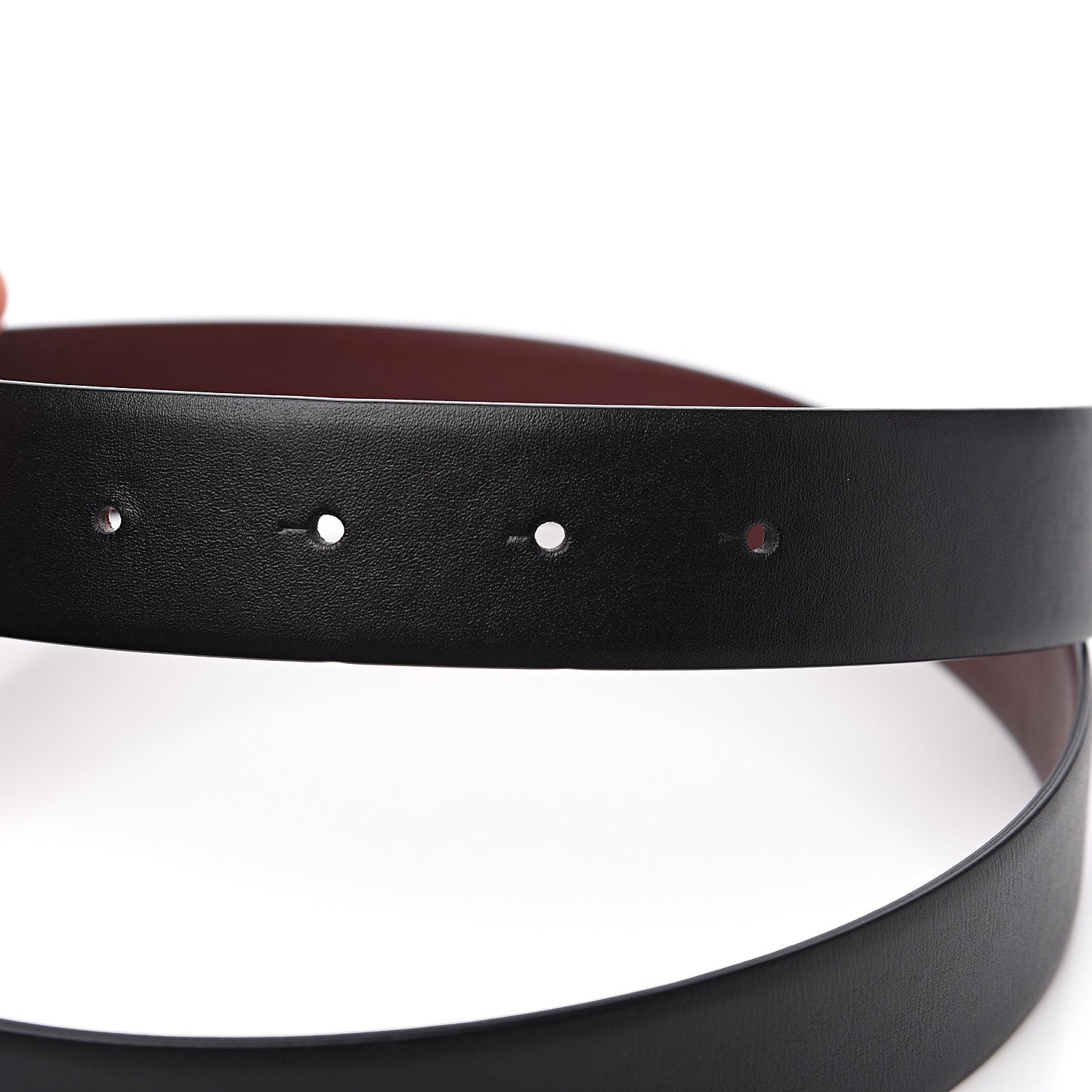 Chanel Calfskin CC Reversible Belt 70 Black Burgundy 4 of 6