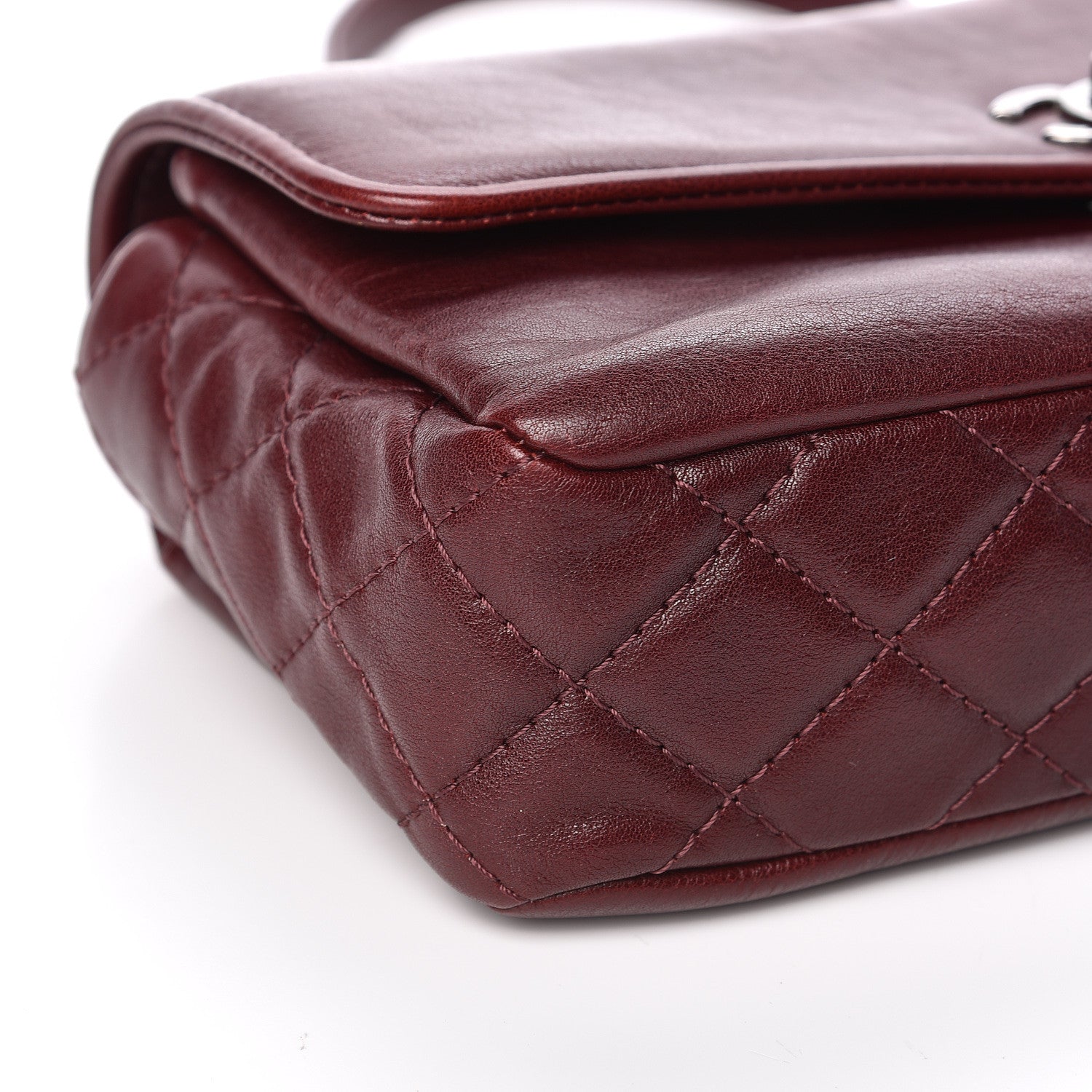 Chanel Calfskin Medium Flap Bag Dark Red 8 of 11