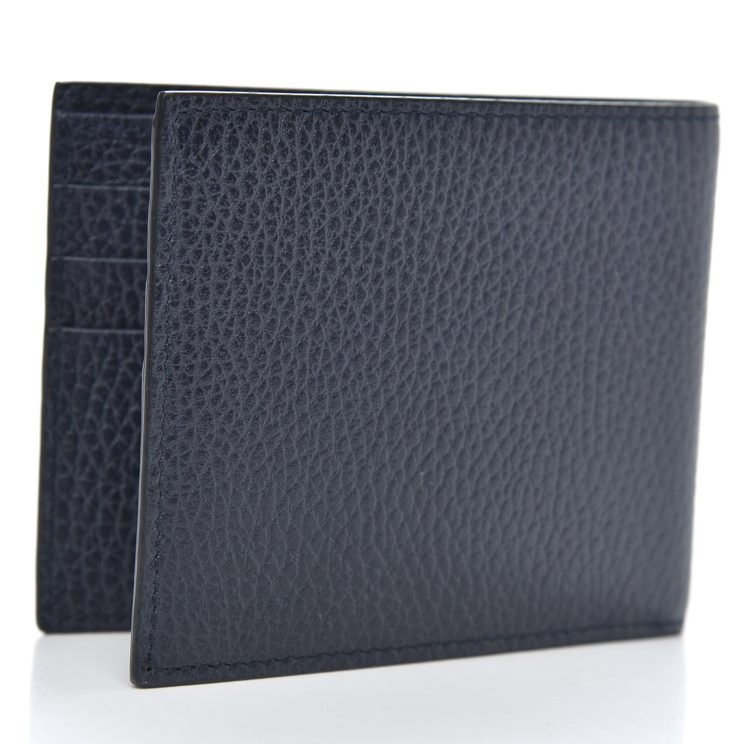 Gucci Dollar Calfskin Bi-Fold Wallet Navy 3 of 8