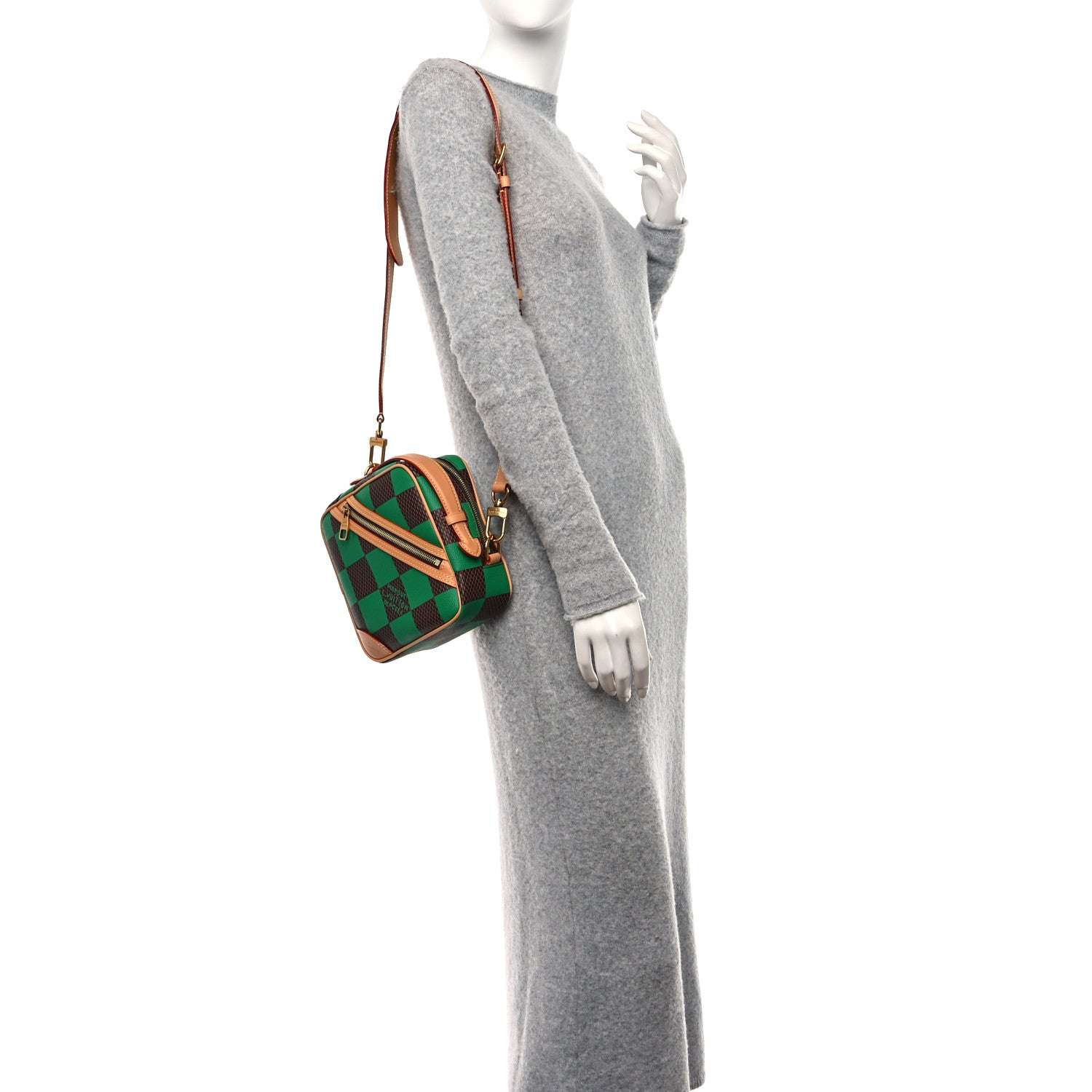 Louis Vuitton Damier Pop Chess Messenger Green 2 of 11