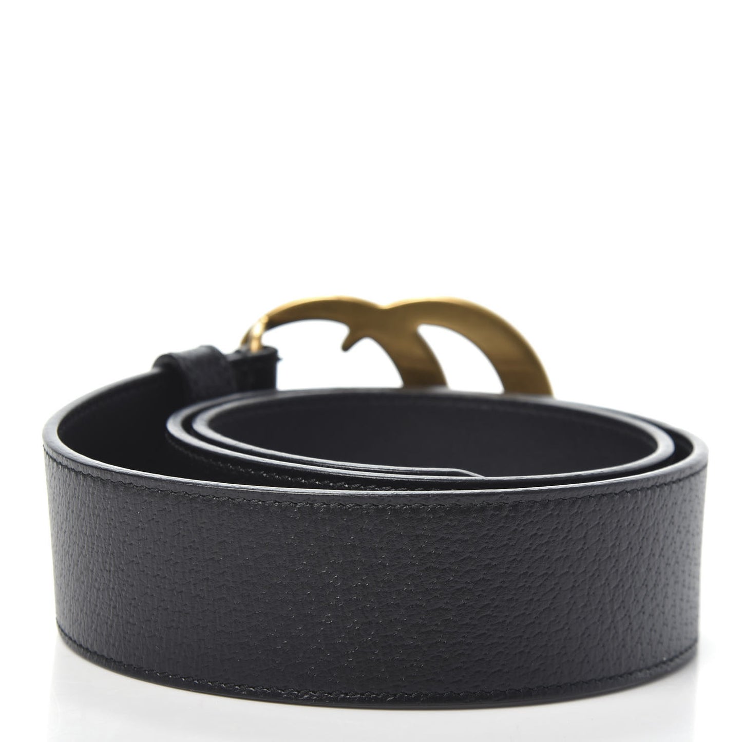 Textured Dollar Calfskin Double G 40mm Belt 70 28 Black