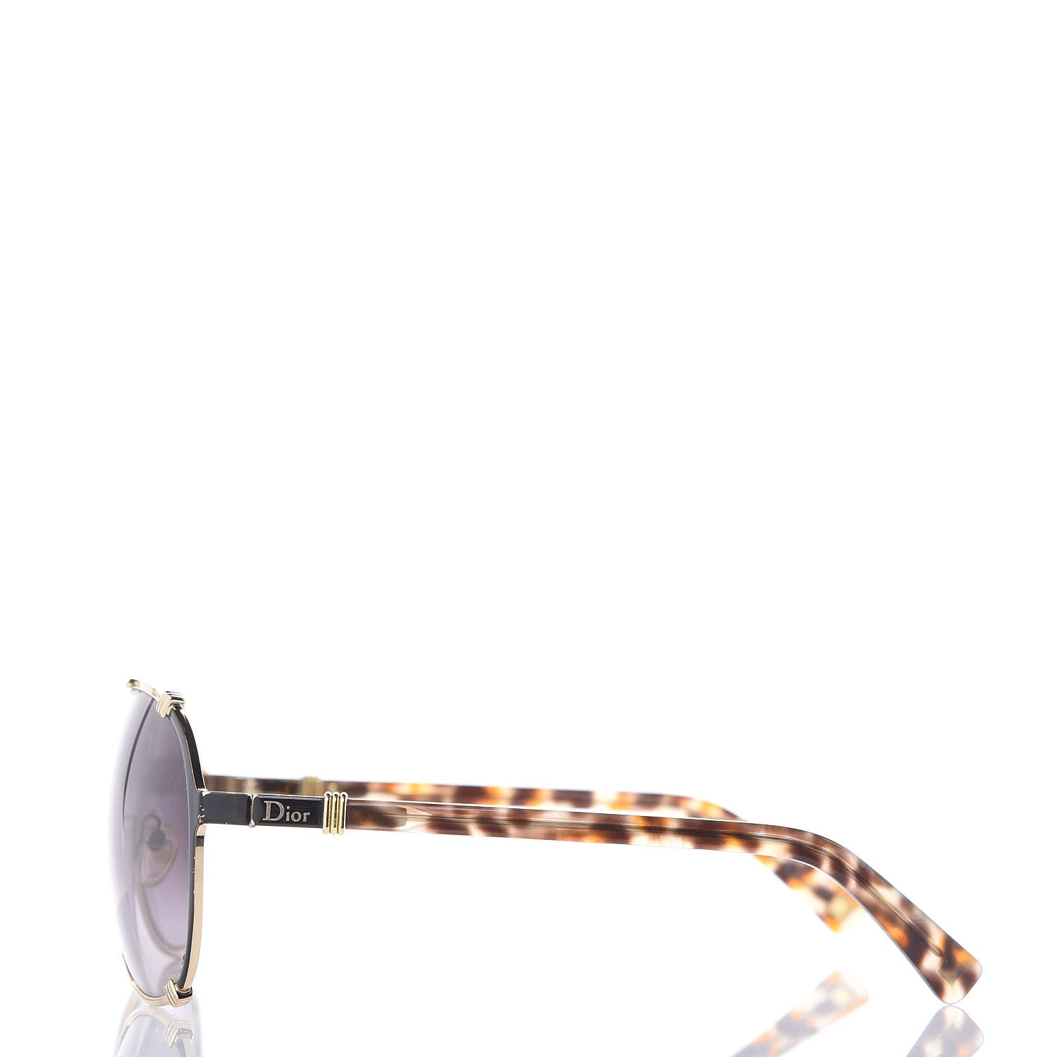 Christian Dior Chicago 2 Aviator Sunglasses Gold Grey 2 of 7