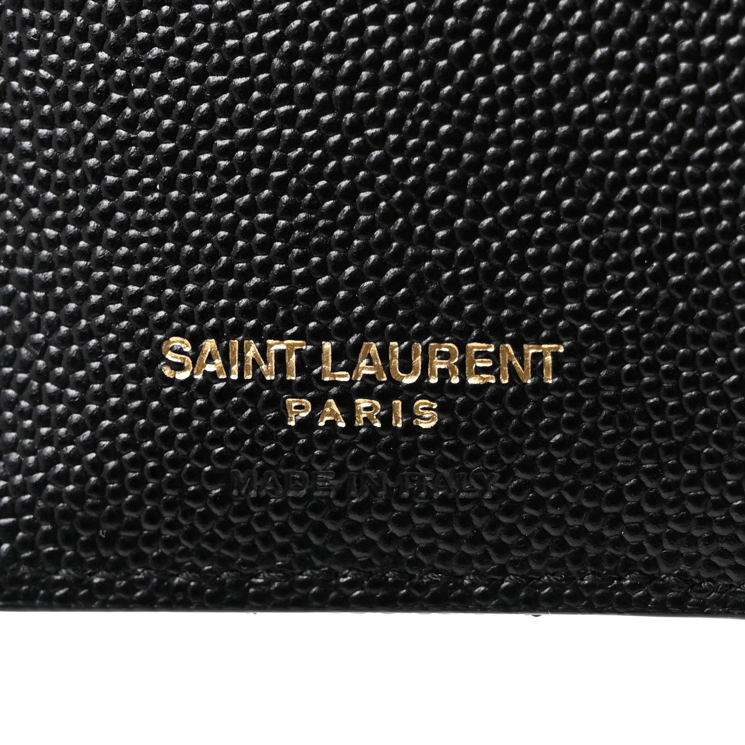 Saint Laurent Grain De Poudre Matelasse Chevron Monogram Zipped Card Case Black 6 of 9
