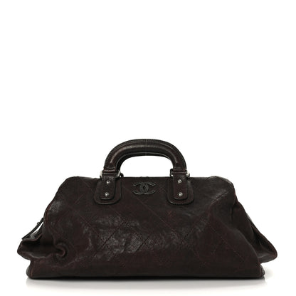 Chanel Caviar Quilted Bowler Tote Brown 1 of 9