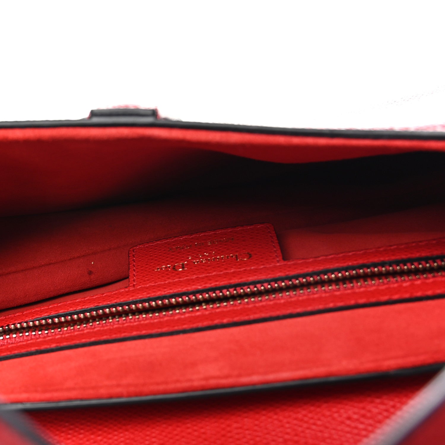 Christian Dior Grained Calfskin Saddle Bag Red 5 of 10